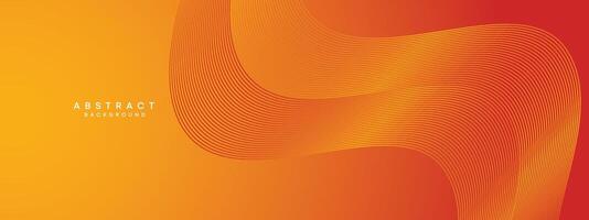 Abstract Red, Orange Waving Circles Lines Technology Background. Modern Orange Gradient with Glowing Lines, Shiny Geometric Shape Diagonal. for Brochure, Cover, Poster, Banner, Website, Header, flyer vector