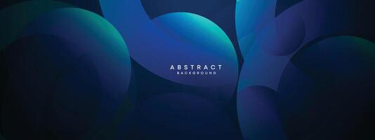 Abstract gradient dark navy blue web banner. dark blue light business banner design background. diagonal geometric pattern circle, and square shape for poster, cover, presentation, flyer, or header vector