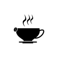 cup glass muc of coffie hot drink icon vector design template