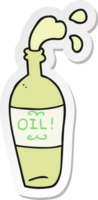 klistermärke av en tecknad serie olja png