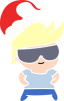 Hand gezeichnet Weihnachten Karikatur von kawaii Junge png