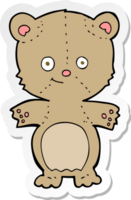 pegatina de un oso de peluche de dibujos animados png