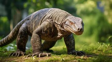 AI generated Komodo Dragon in Natural Habitat photo