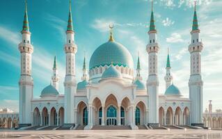 AI generated Majestic Mosque Under Open Skies photo