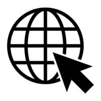 globe internet website icon vector template