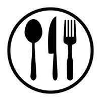 spoon and fork icon vector design template