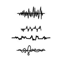 sound wave and speaker icon vector design template