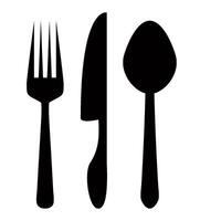 spoon and fork icon vector design template