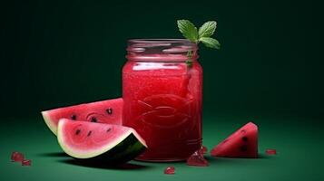 AI generated Refreshing Watermelon Juice photo