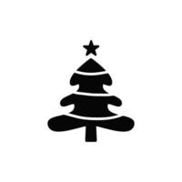 Christmas spruce pine icon vector design template