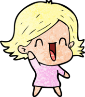 cartoon happy woman png