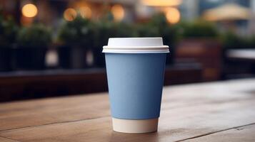 AI generated Coffee cup packaging design photo
