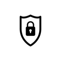 shield and lock Icon Vector Design Template