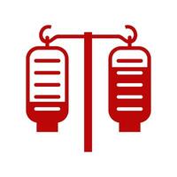 Medical infuse blood bag icon vector design template