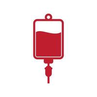 Medical infuse blood bag icon vector design template