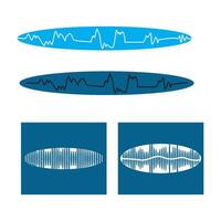 sound wave and speaker icon vector design template