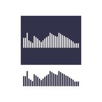 sound wave and speaker icon vector design template