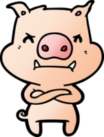 angry cartoon pig png