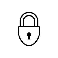 lock icon vector design template