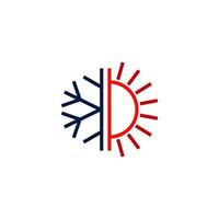 heating and cooling icon vector design templates simple