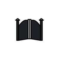 gate icon vector design templates