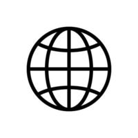 globe internet website icon vector template