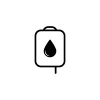 Medical infuse blood bag icon vector design template