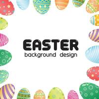 border frame easter eeg day festival background design vector