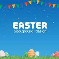 border frame easter eeg day festival background design vector