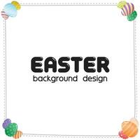 border frame easter eeg day festival background design vector