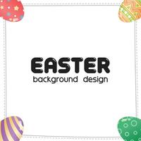 border frame easter eeg day festival background design vector