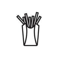 francés papas fritas icono diseño vector plantillas