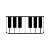 piano teclado icono vector diseño modelo