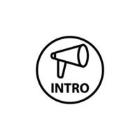 intro icon vector design template simple