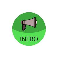 intro icon vector design template simple