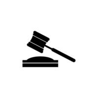 Judge gavel icon vector design template