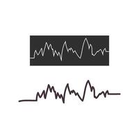 sound wave and speaker icon vector design template