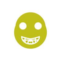 emoji estúpido de sonrisa icono vector diseño modelo