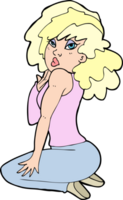 cartoon woman posing png