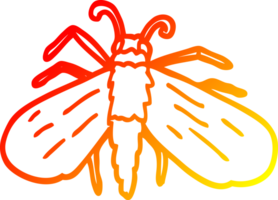 warm gradient line drawing of a cartoon bee png