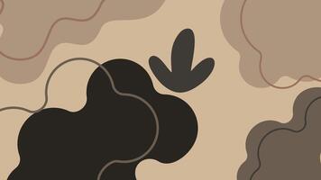 Seamless pattern with abstract organic shapes in brown tones. Vector illustration