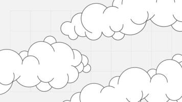 nubes en un blanco antecedentes. vector ilustración.