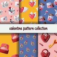 valentine element illustration pattern collection vector