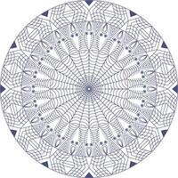 A circular mandala design with a pattern in the center. vector