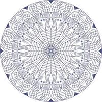 A circular mandala design with a pattern in the center. vector