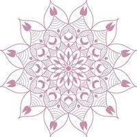 A purple flower mandala design with a circular pattern vector