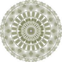 A circular design in green and white vector