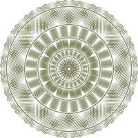 A circular design in green and white vector