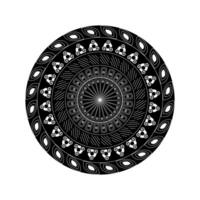 A black and white circular design with a circular pattern. vector