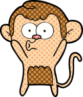 Cartoon überraschter Affe png